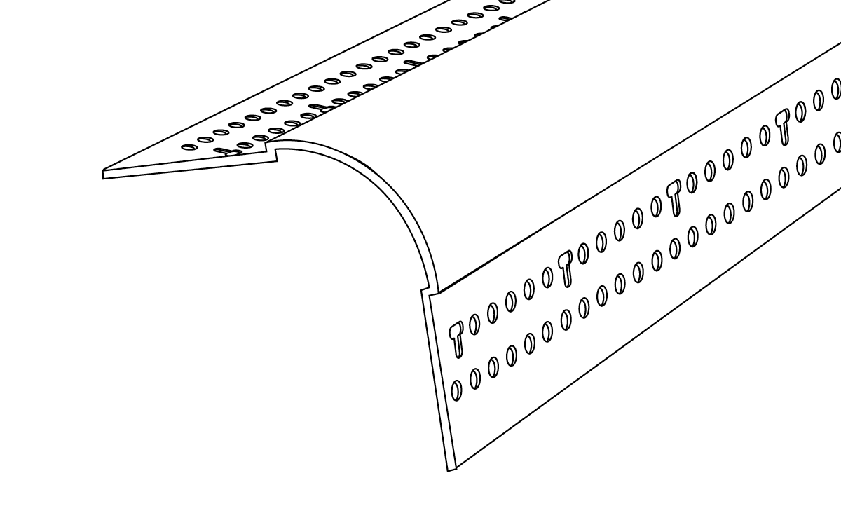 19mm Bullnose 90º External Corner Bead Trim-Tex