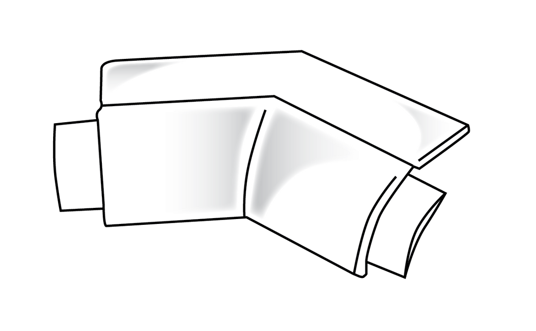 19mm Bullnose J Round 2-Way Inside Corner Piece Trim-Tex