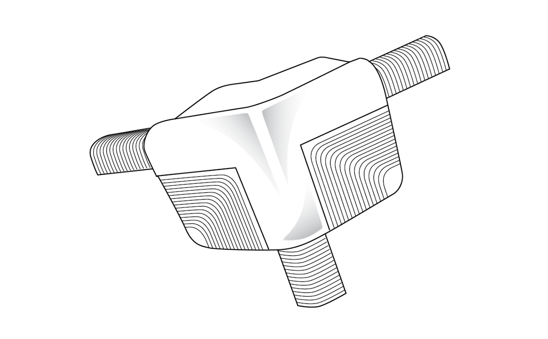 10mm Bullnose Splayed 3 Way Outside Corner Piece Trim-Tex