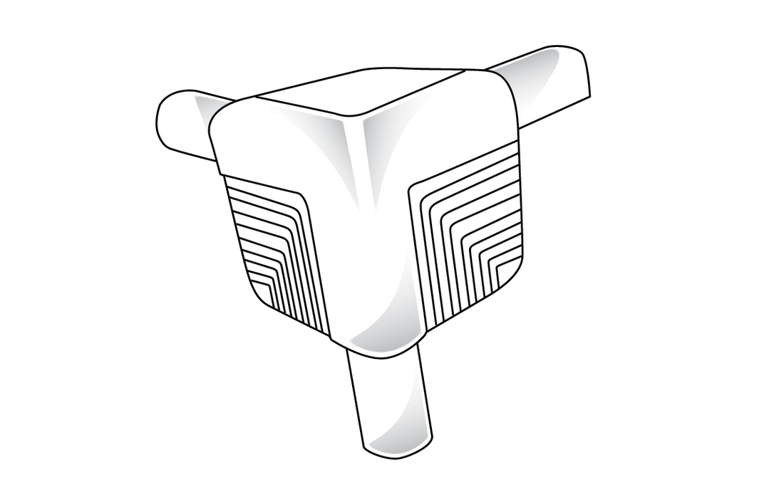 10mm Bullnose 90º 3 Way External Corner Piece Trim-Tex