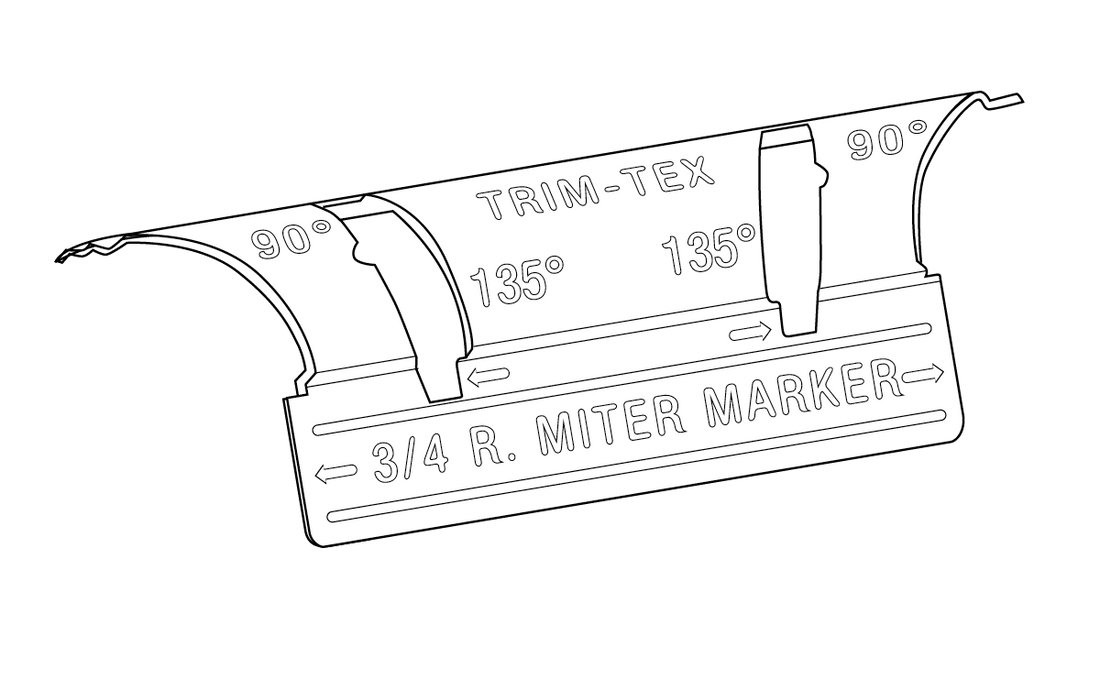 19mm Bullnose Mitre Marker Trim-Tex