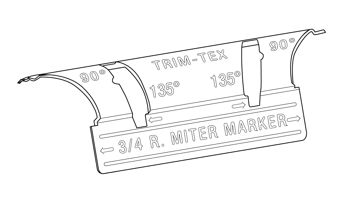 19mm Bullnose Mitre Marker Trim-Tex