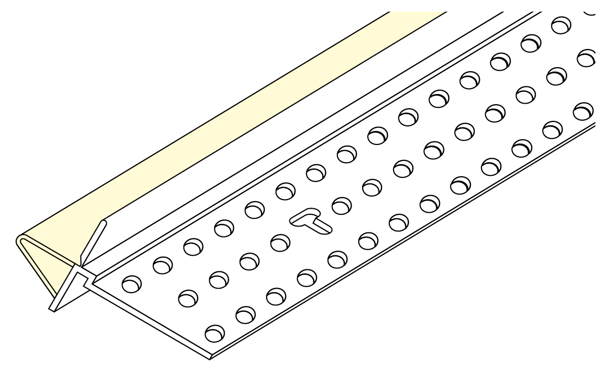 Wall Mounted Deflection Bead 3.0m Trim-Tex (48pc)