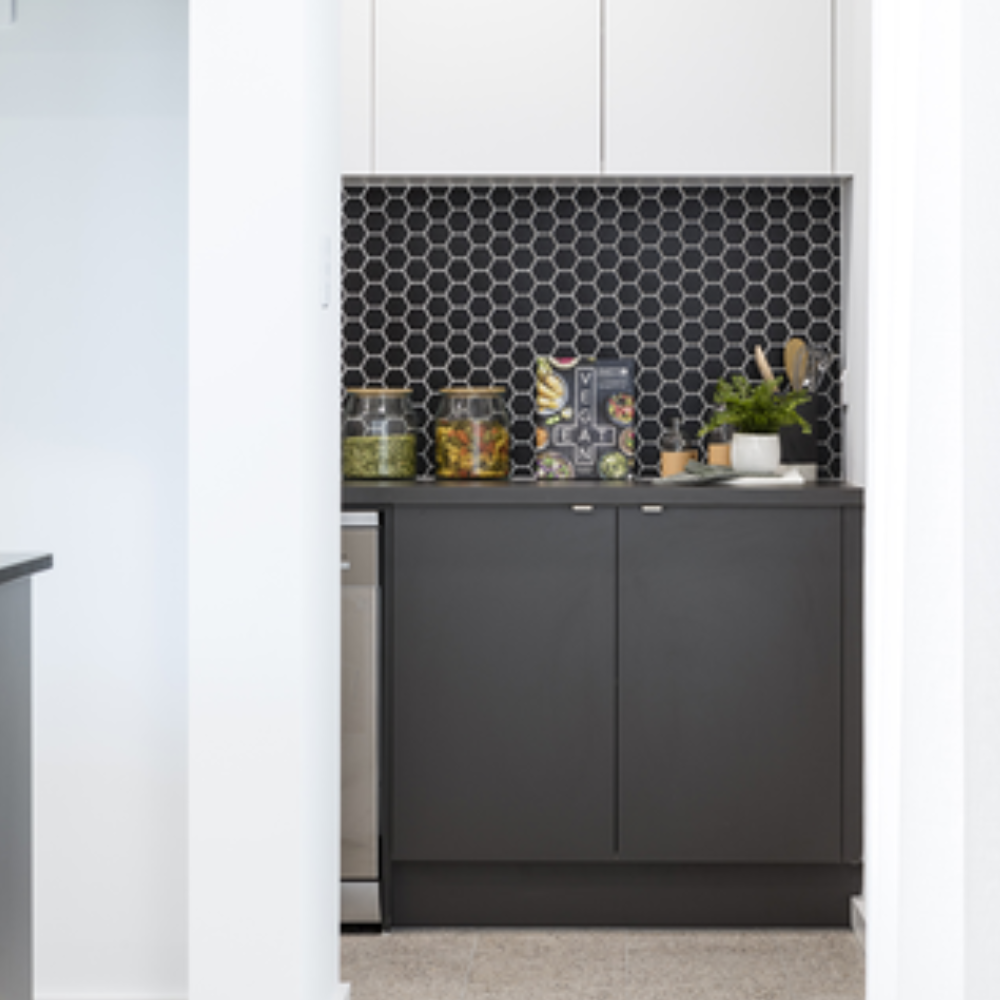 Mono Hexagon Black Matt Mosaic Tile
