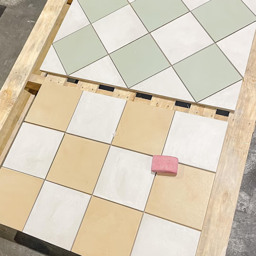 Bronte Checkerboard Butter & White Tile
