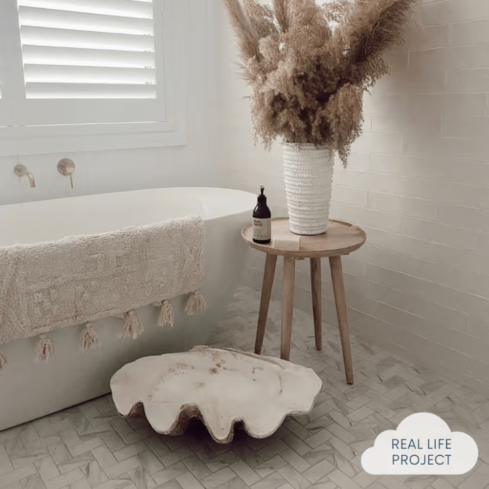Tully Heads Carrara Matte Herringbone Tile