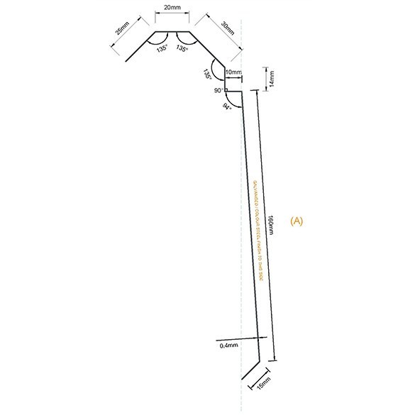 SPEEDPANEL® Flashing 78mm Horizontal Cover External Joint Half – Horizontal external application
