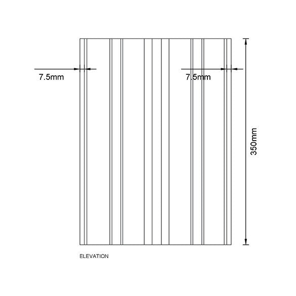 SPEEDPANEL® Flashing Cover Plate – 350mm length; butt joint cover