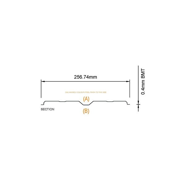 SPEEDPANEL® Flashing Cover Plate – 350mm length; butt joint cover