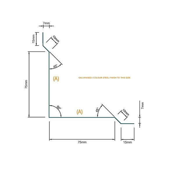 SPEEDPANEL® Internal Corner Flashing - 90 Degree – 75/75
