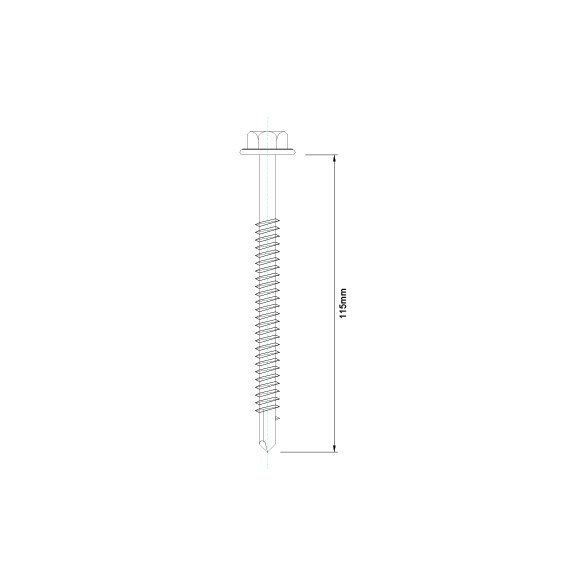 SDS Hex Head Screws – 14-20 x 115mm